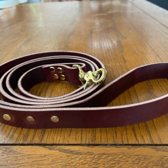 Brand New Handmade Genuine Latigo Leather Dog Leash - 1 in x 6ft. - Picture 5 of 5